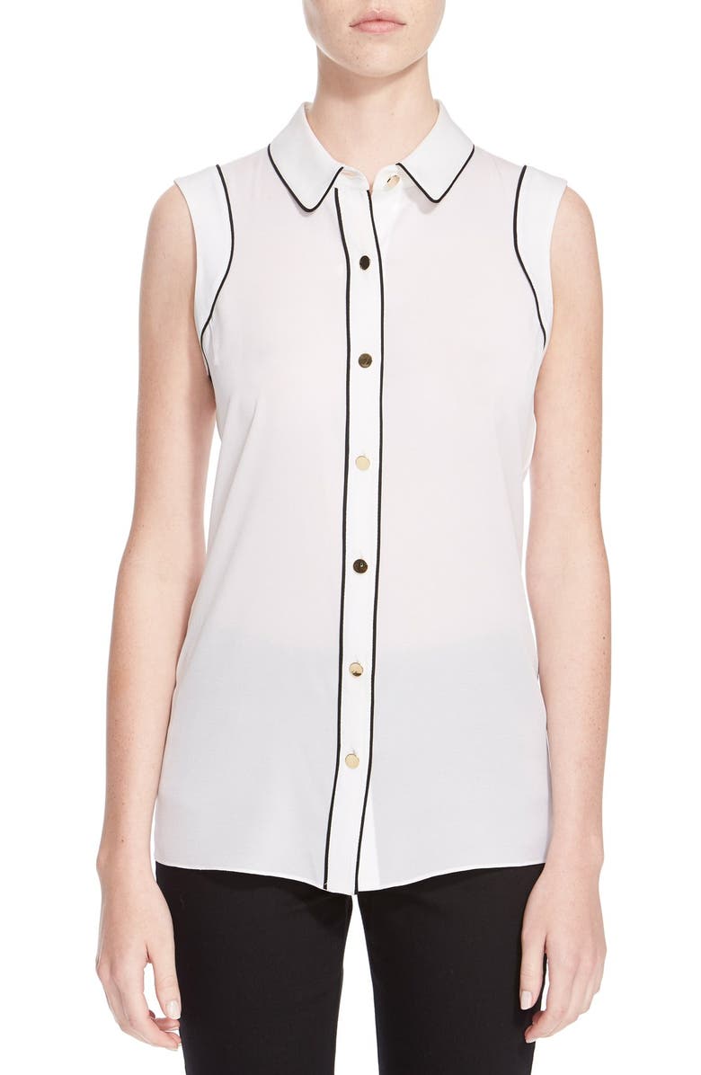 St. John Collection Silk Crepe Shell, Main, color, 