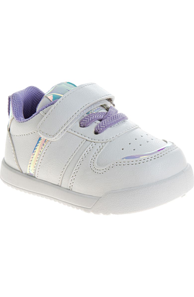 JOSMO Kids' Hook-and-Loop Sneaker, Main, color, White/Lime