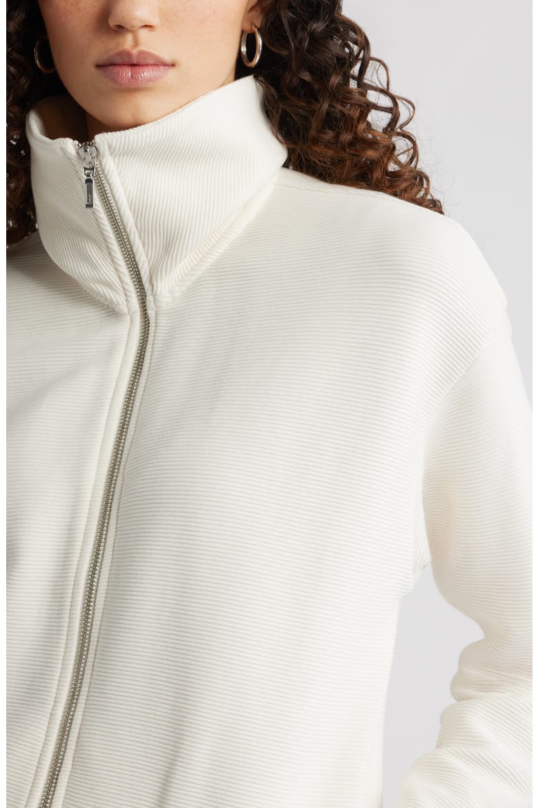 Ottoman Knit Bomber Jacket, Alternate, color, WHITE HOT