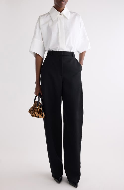 Givenchy Cocoon Wool Grain De Poudre Pants In Black