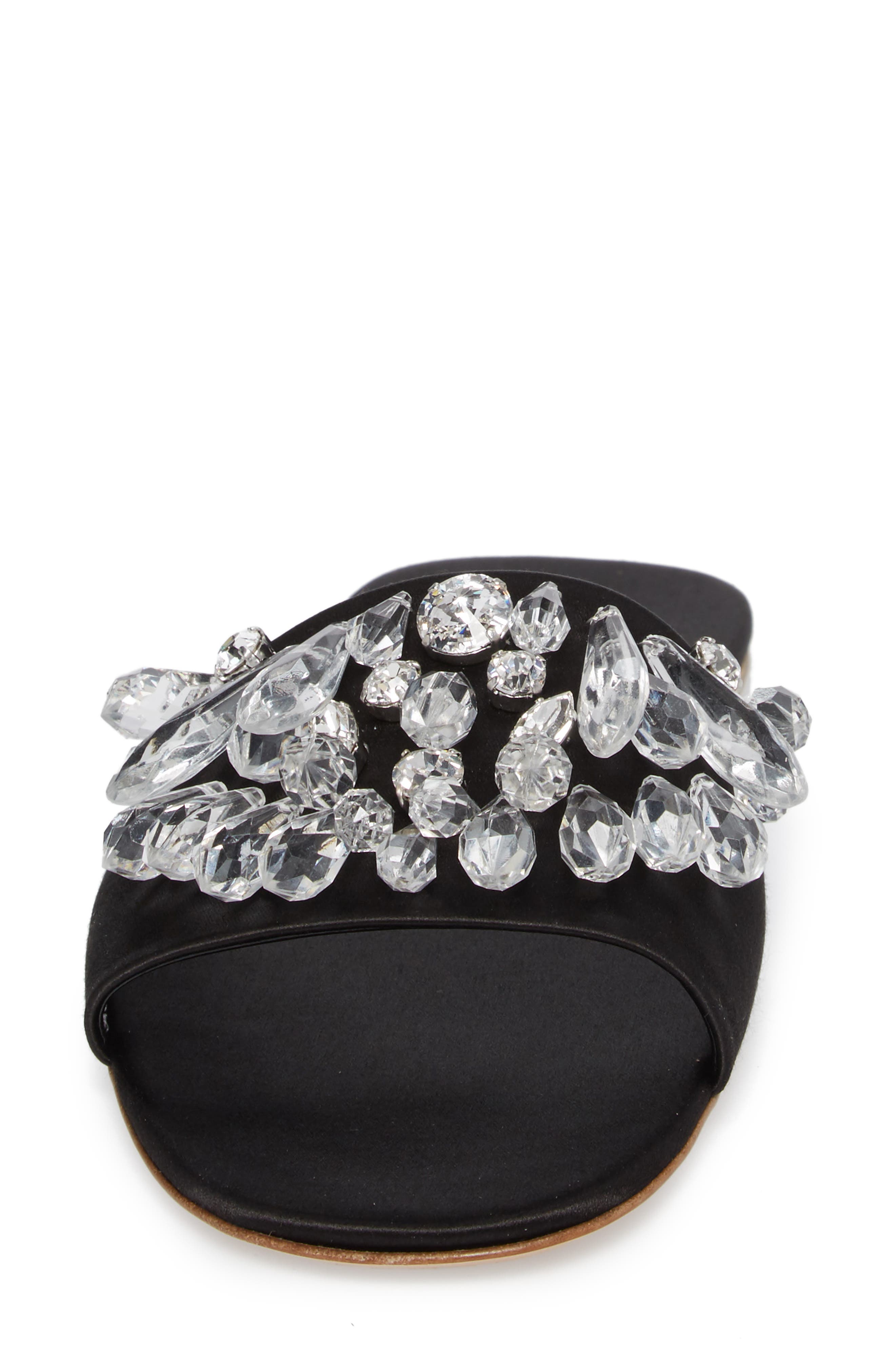 Miu Miu Embellished Slide Sandal, Alternate, color, 