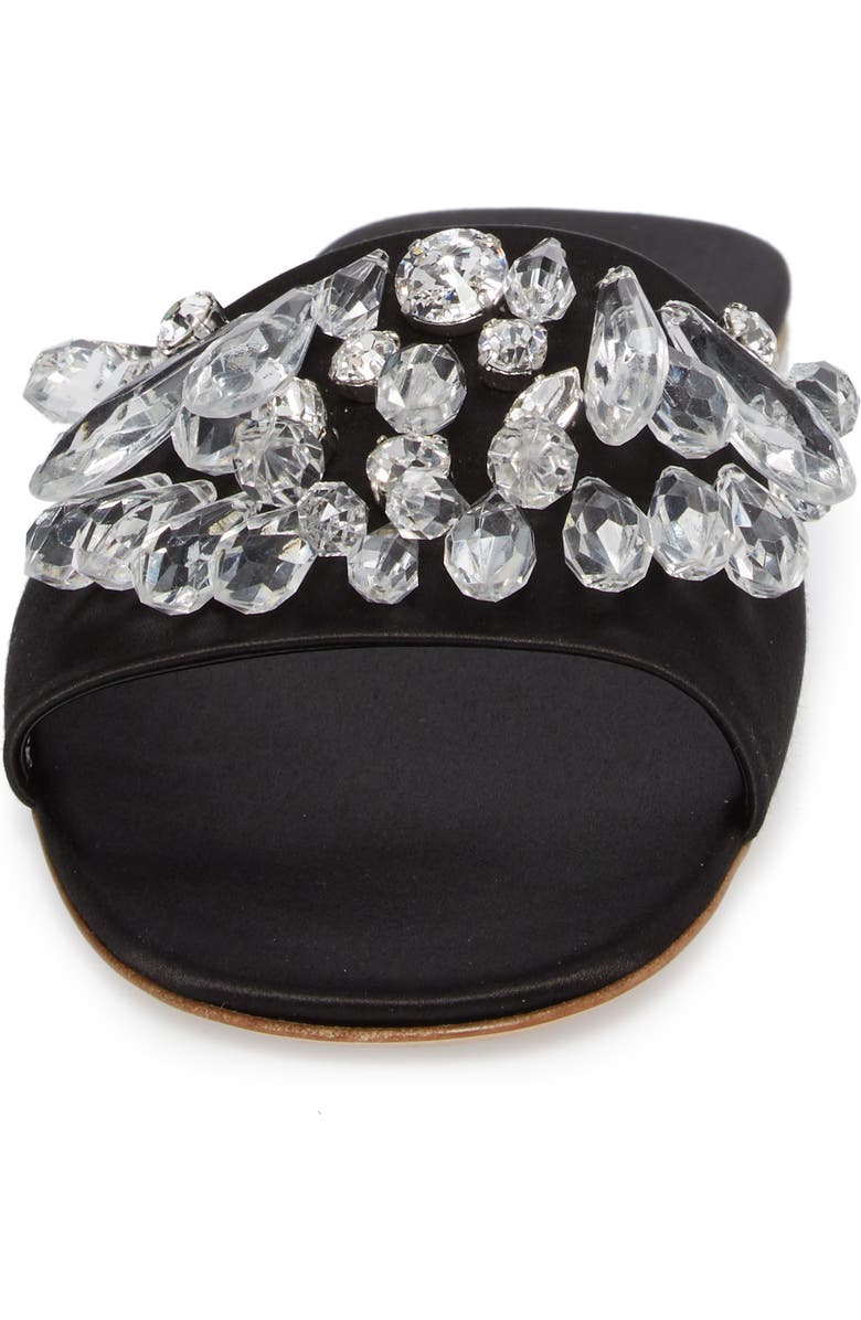 Miu Miu Embellished Slide Sandal, Alternate, color,