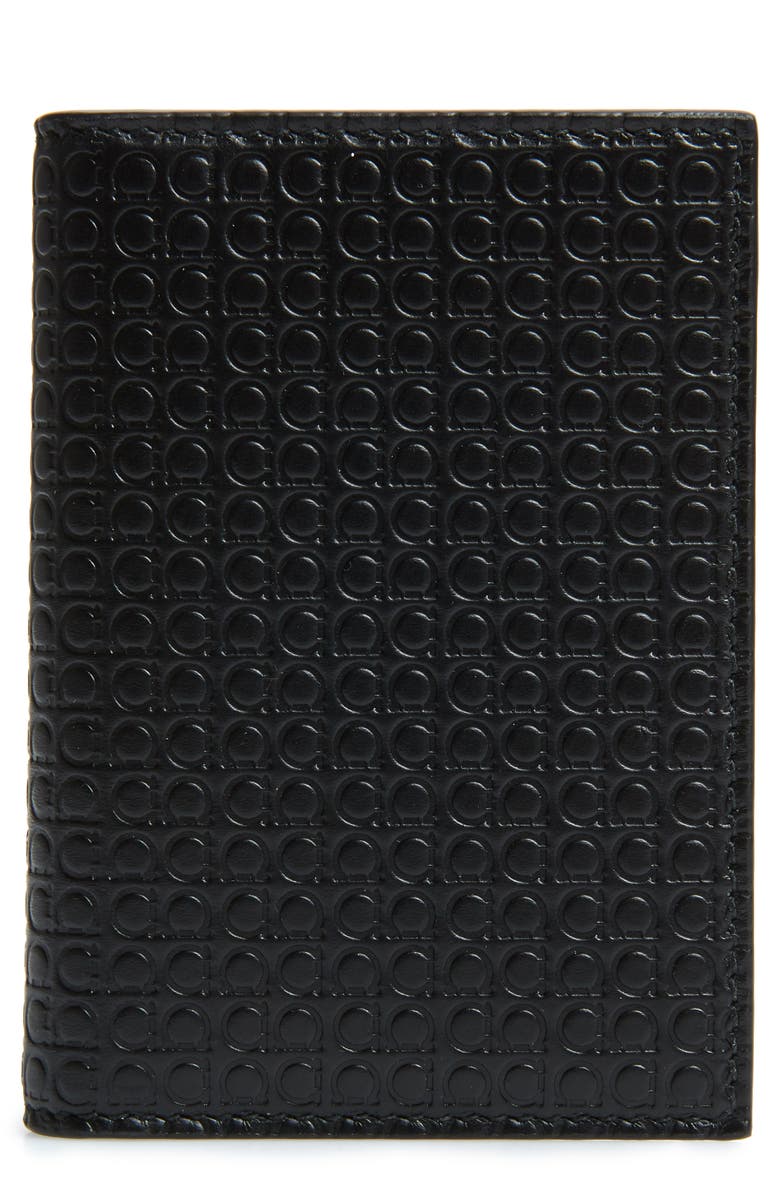 FERRAGAMO Salvatore Ferragamo Gancini Leather Card Case, Main, color,