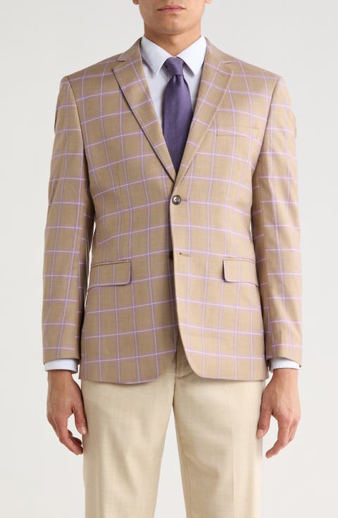 Slim Fit Windowpane Blazer (Regular, Short, Long & Big)