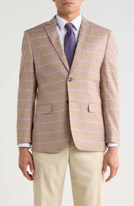 Gino Vitale Slim Fit Windowpane Blazer