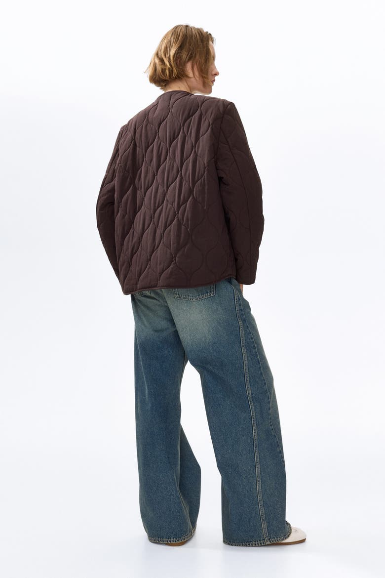 Quilted Jacket, Alternate, color, Dark brown