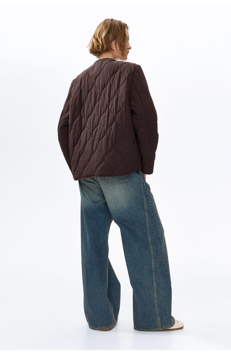 H&M Quilted Jacket, Alternate, color, Dark Brown