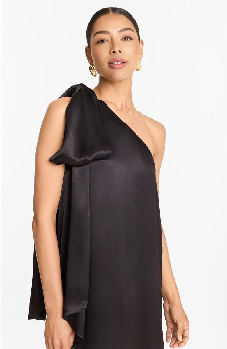 DIARRABLU One-Shoulder Raya FSC<sup>®</sup> Certified Viscose Gown in Nala Noir, Alternate, color, Nala Noir