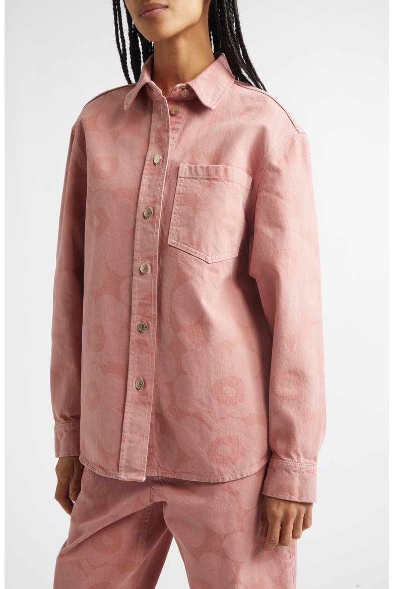 Maridenim Vaihe Unikko Denim Shirt Jacket, Alternate, color, LIGHT PINK