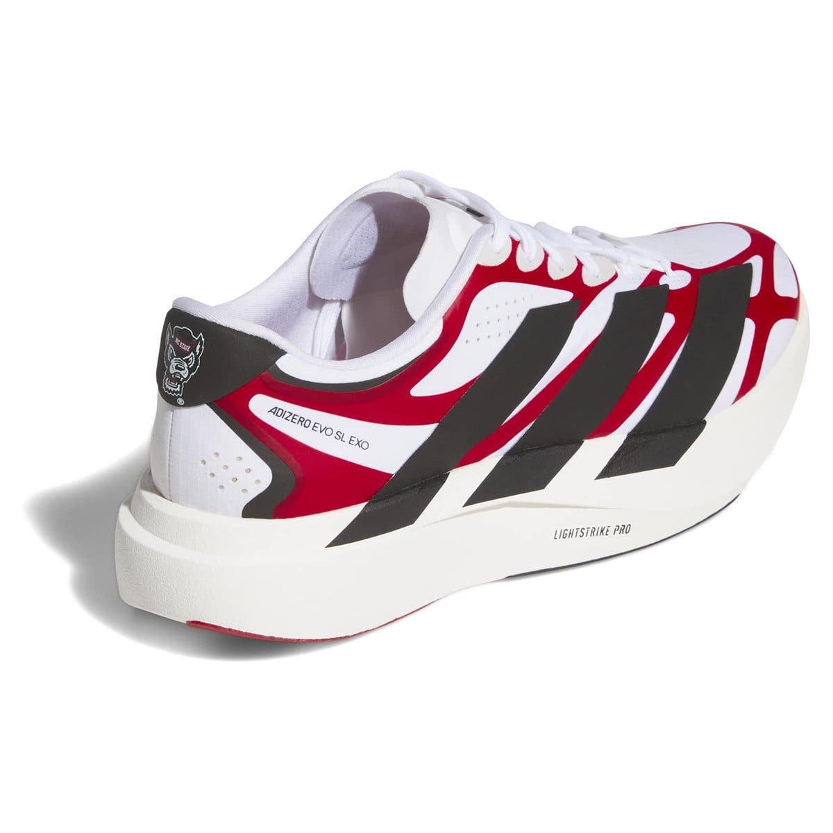 Unisex adidas  White NC State Wolfpack Adizero EVO SL EXO Sneakers, Alternate, color, White