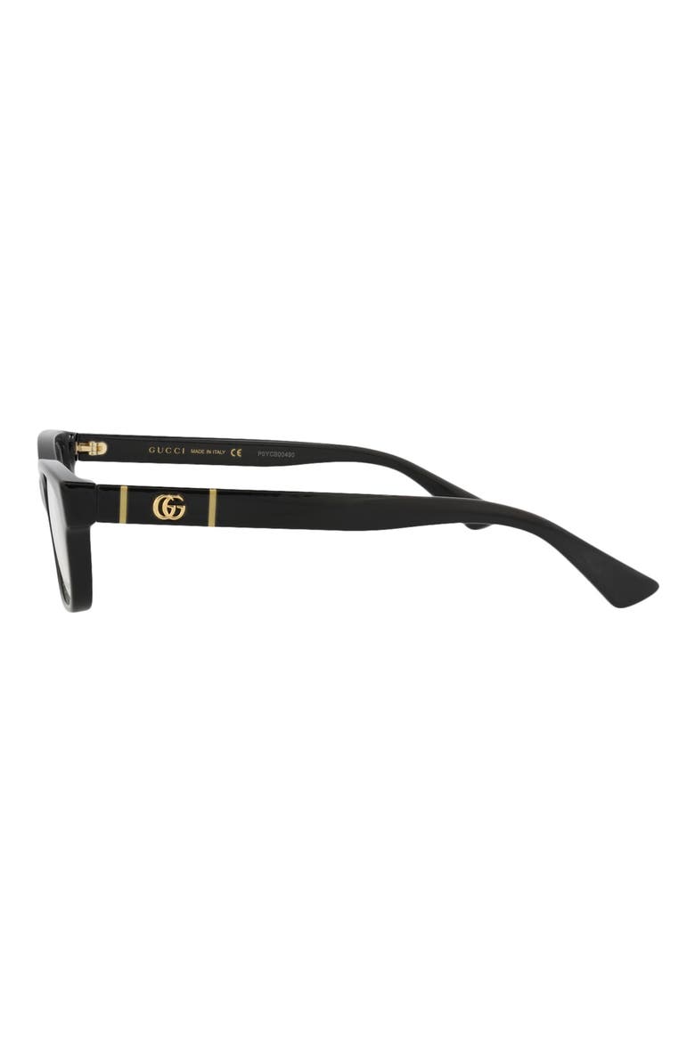 51mm Rectangle Optical Frames, Alternate, color, BLACK TRANSPARENT