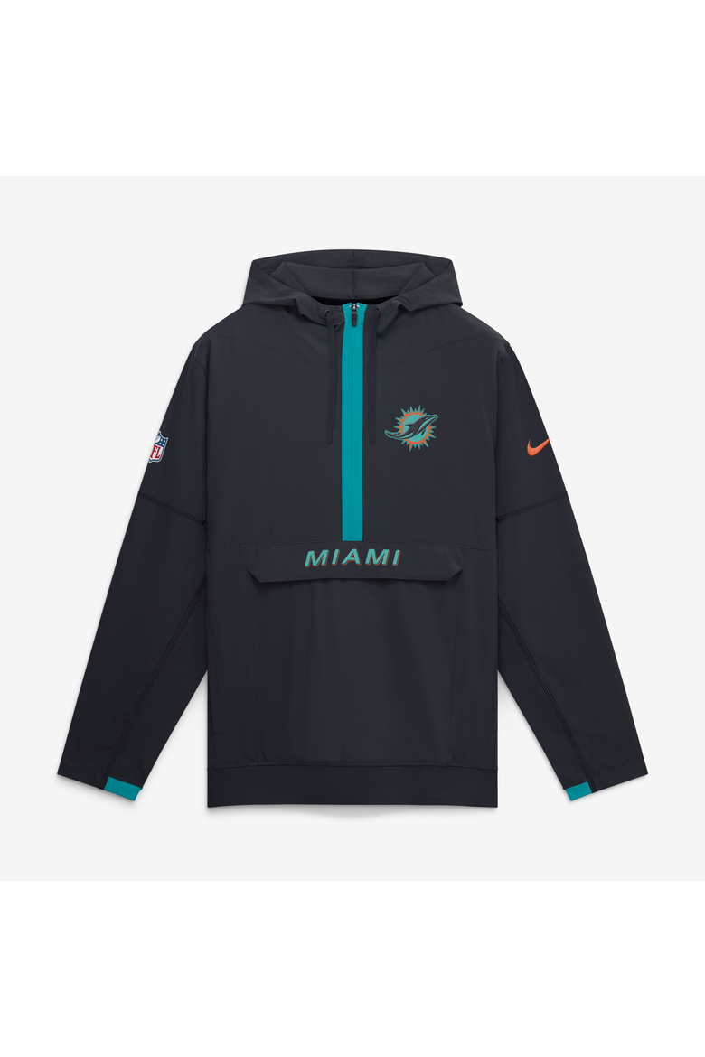 Men's Nike  Navy Miami Dolphins Rivalries Collection Sideline Anorak Half-Zip Jacket, Alternate, color, Navy