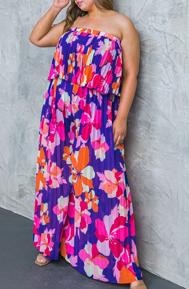 FLYING TOMATO Pleated Woven Jumpsuit, Alternate, color,