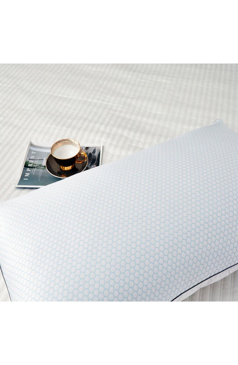 BLUE RIDGE HOME FASHIONS 2pk Serta 233 Thread Count Summer & Winter White Goose Feather Bed Pillow, Alternate, color, White