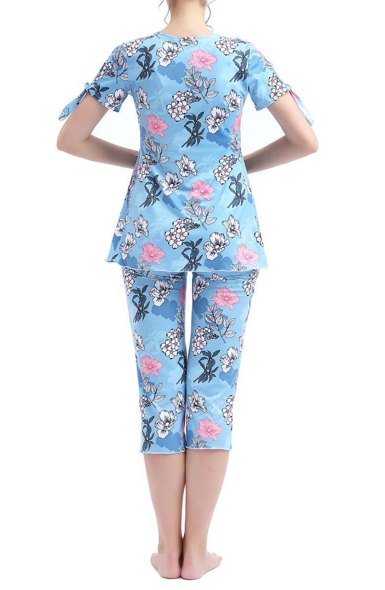 Kimi and Kai Daya Floral Maternity/Nursing Pajamas, Alternate, color, Multicolored