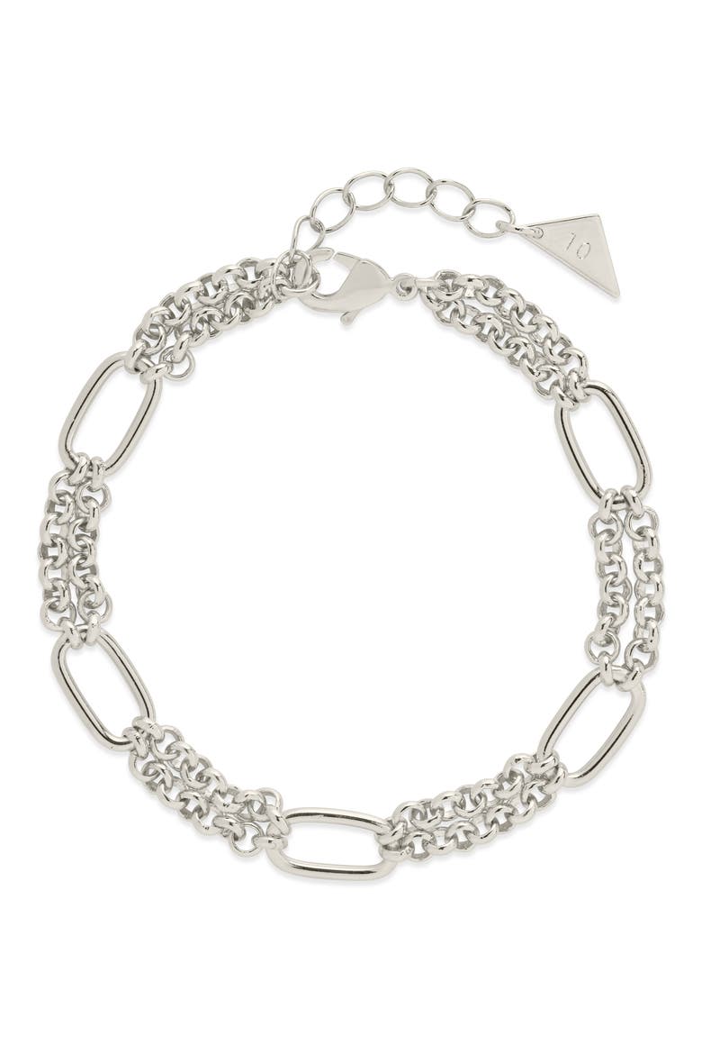 Zenni Station Chain Bracelet, Main, color, SILVER