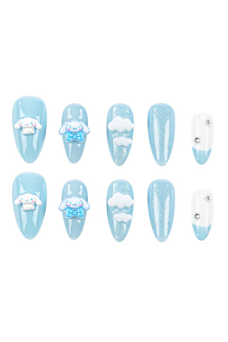 Cinnamoroll 3D Medium Almond Press-On Nails, Main, color, Multicolor