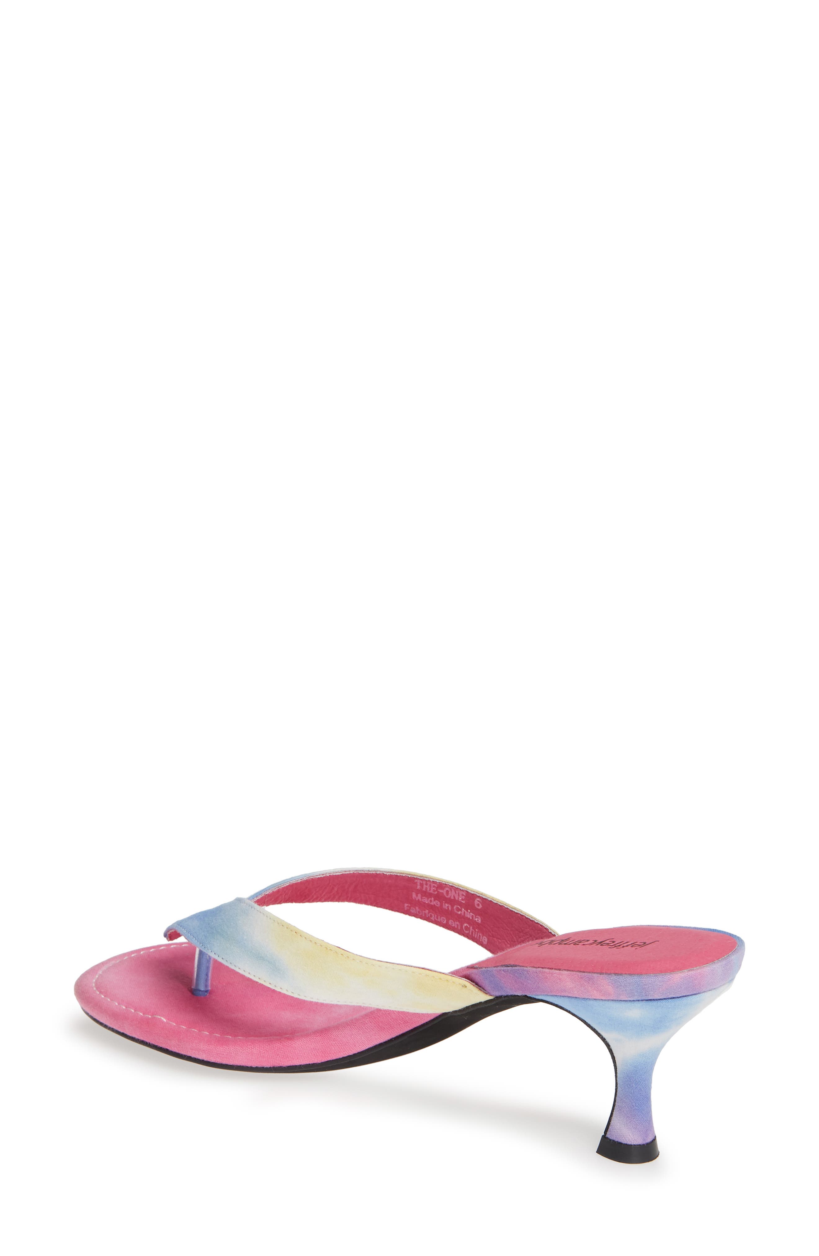 The One Slide Sandal, Alternate, color, PINK BLUE TIE DYE