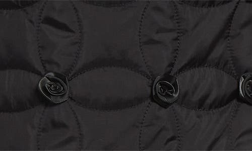 Tanner Fletcher Gender Inclusive Pippin Rosette Quilted Minidress In Black
