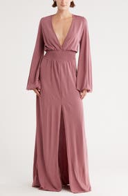 GO COUTURE Long Sleeve Maxi Dress