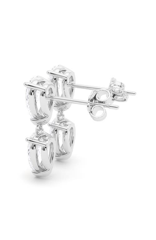 Hautecarat Lab Grown Diamond Twin Pear Cut Drop Earrings