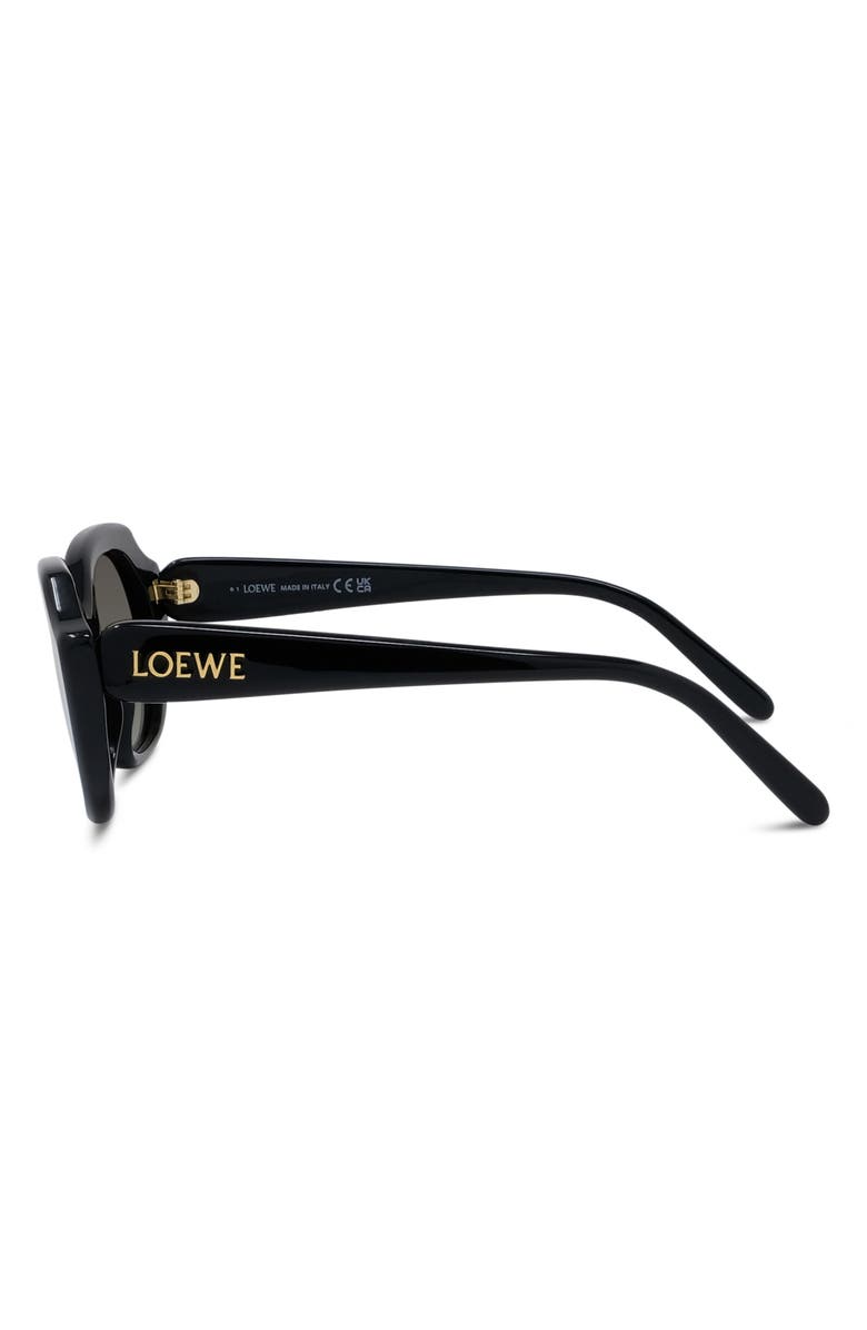 Loewe Slim 50mm Geometric Sunglasses, Alternate, color, Shiny Black / Gradient Smoke