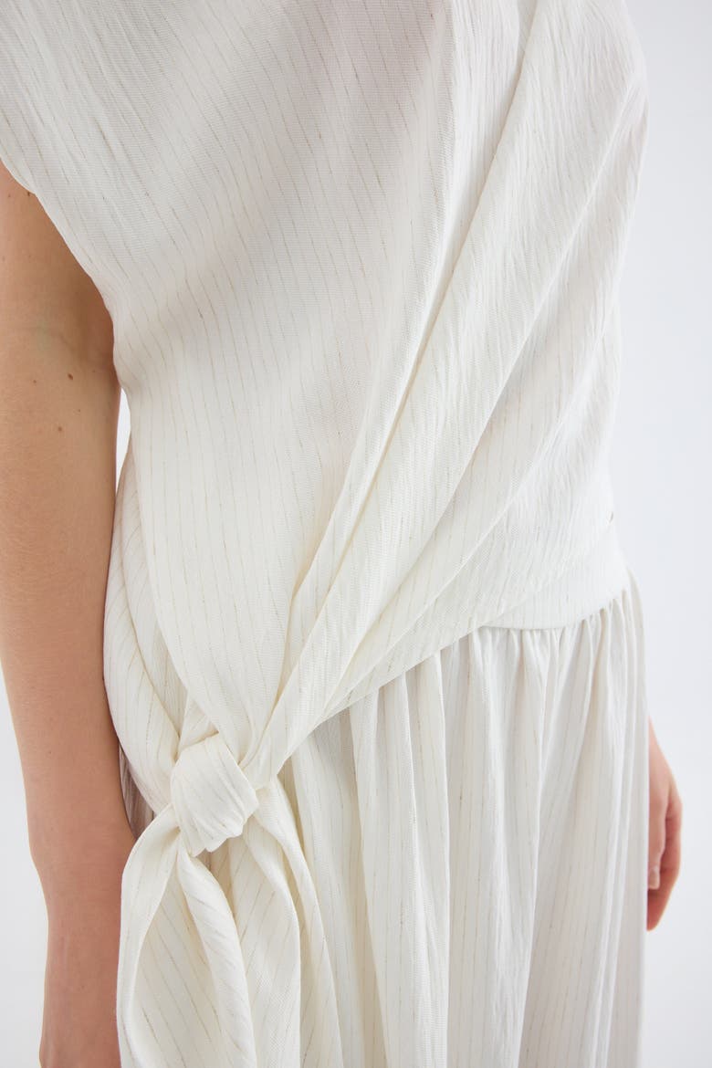 Torina Draped Viscose Top, Alternate, color, Ecru