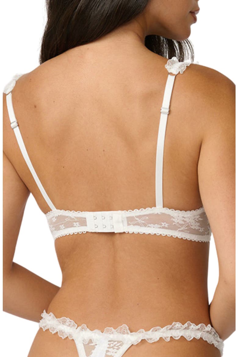 Lulu Ruffle Lace Trim Underwire Bra, Alternate, color, IVORY