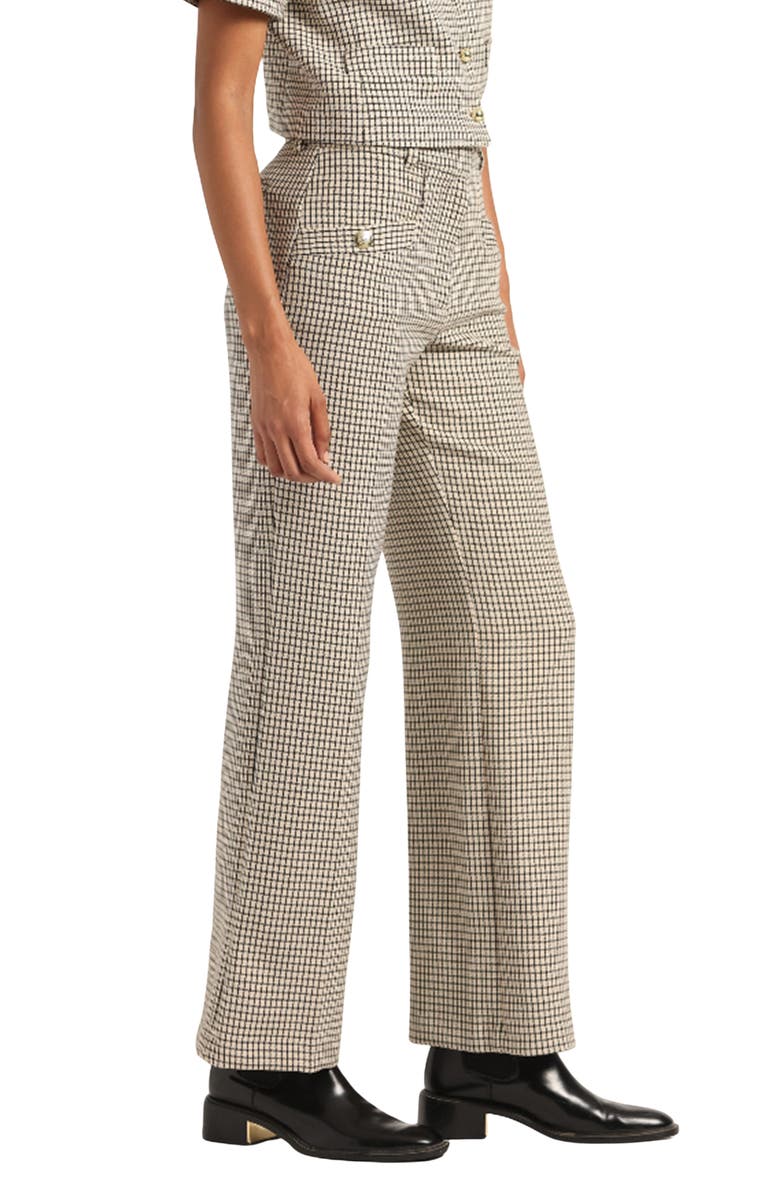Derek Lam 10 Crosby Nell Wide Leg Pants, Alternate, color, Biscuit Multi