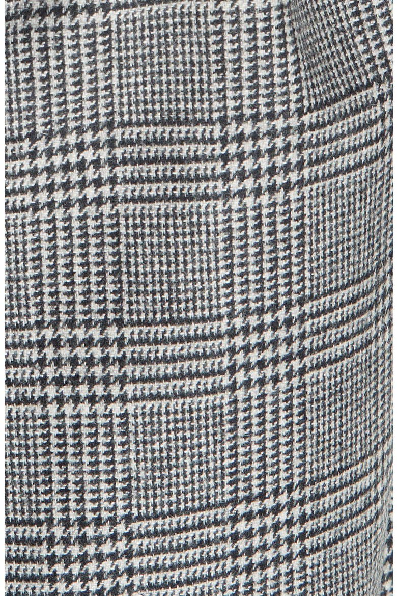 Topher Plaid Wool Blend Coat, Alternate, color, BLACK/ WHITE