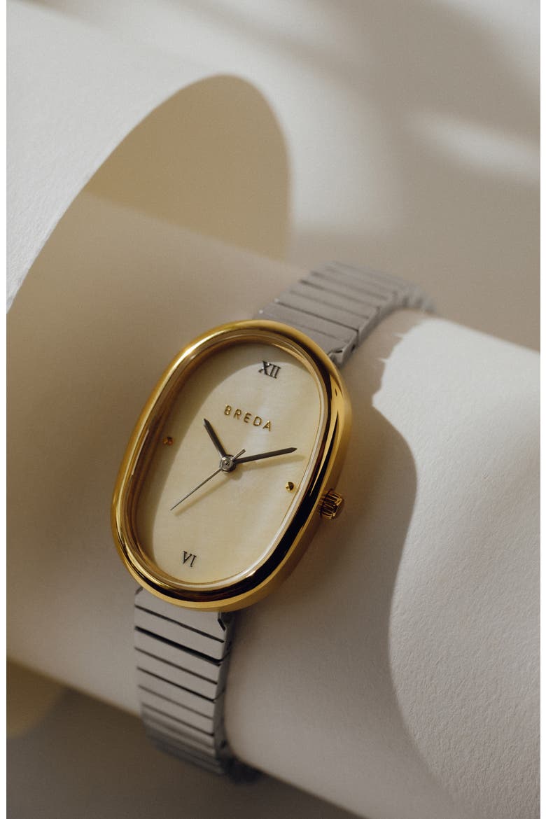 Jane x Taylor LaSea Bracelet Watch, 23mm, Alternate, color, GOLD/ SILVER/ MOP