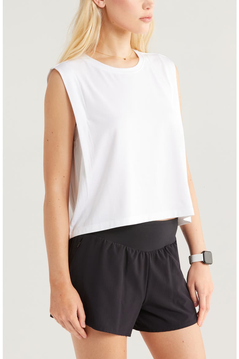 New Take Boxy Tank Top, Alternate, color, WHITE