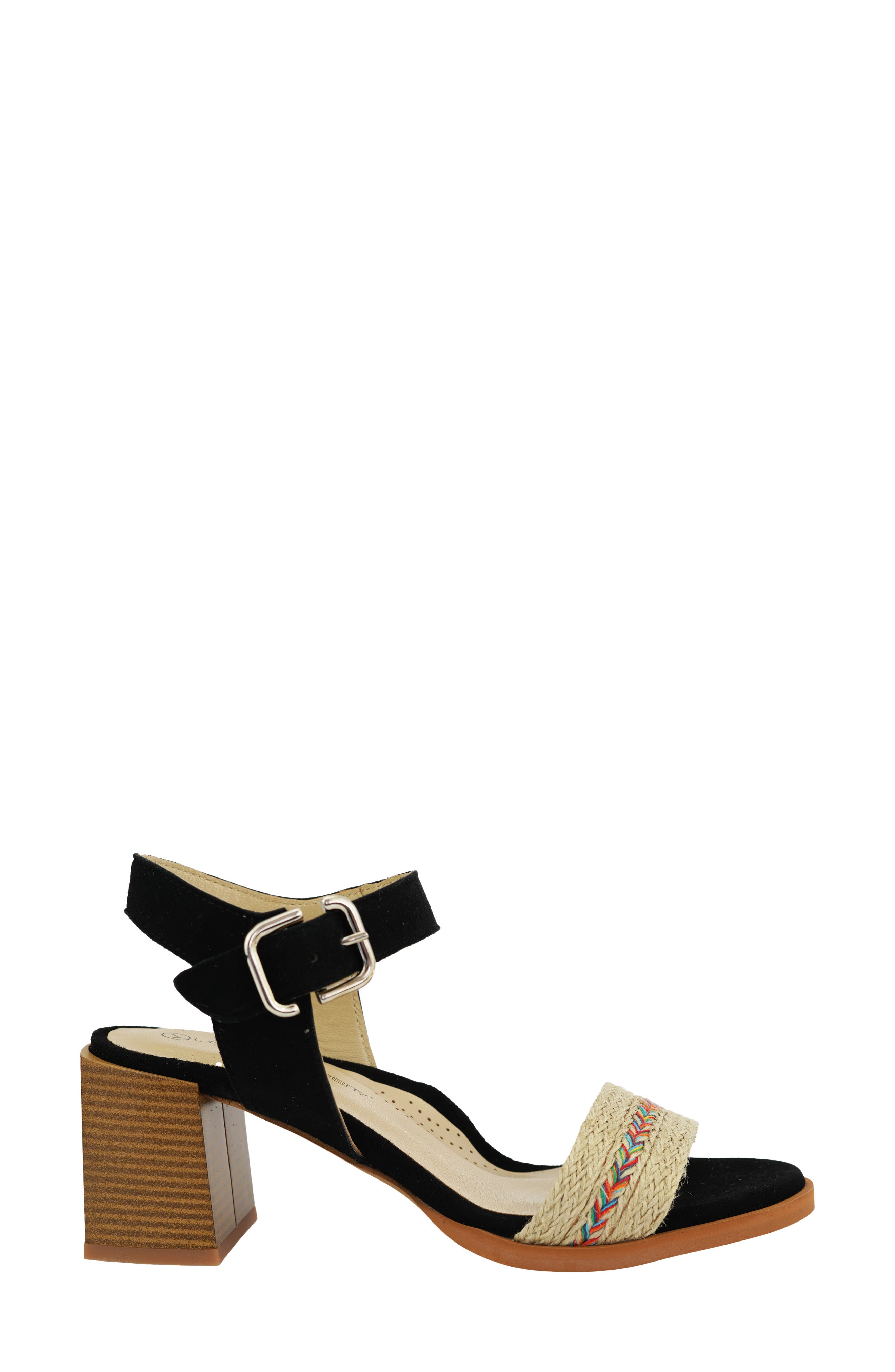 Unity in Diversity Yolanda Rainbow Braid Ankle Strap Sandal, Alternate, color, 