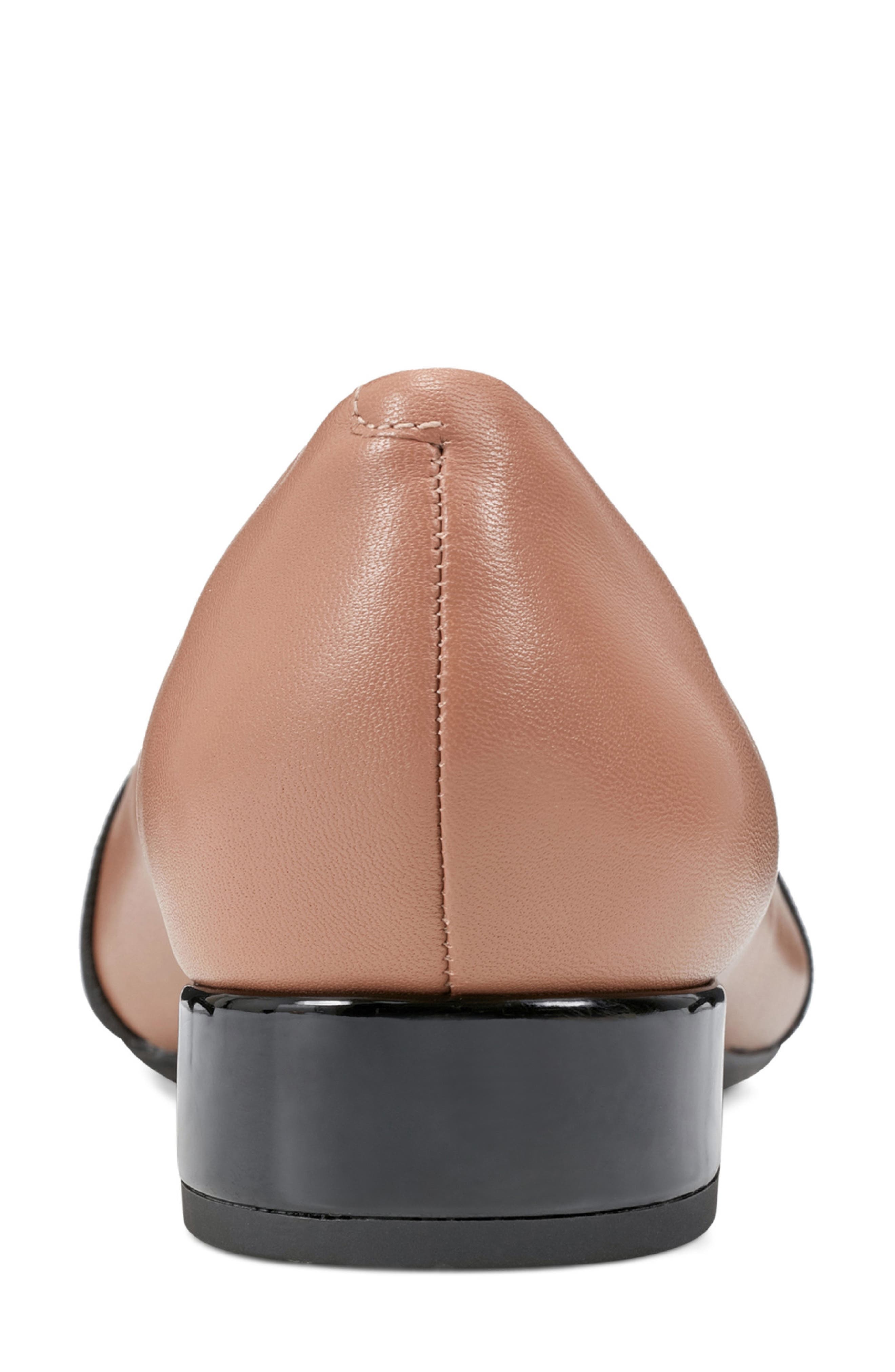 Easy Spirit Casta Pointed Toe Pump, Alternate, color, Dark Natural/ Black Patent