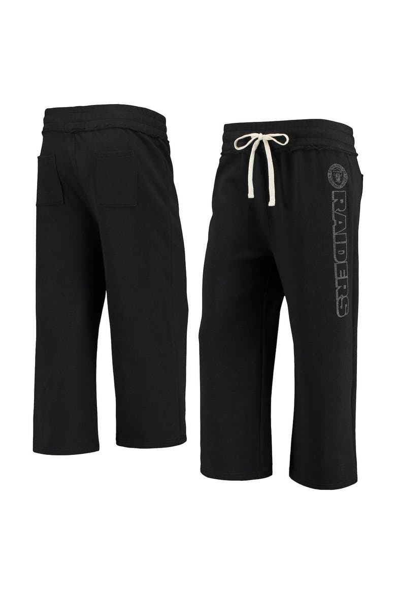 Women's Junk Food Black Las Vegas Raiders Cropped Pants, Alternate, color, Black