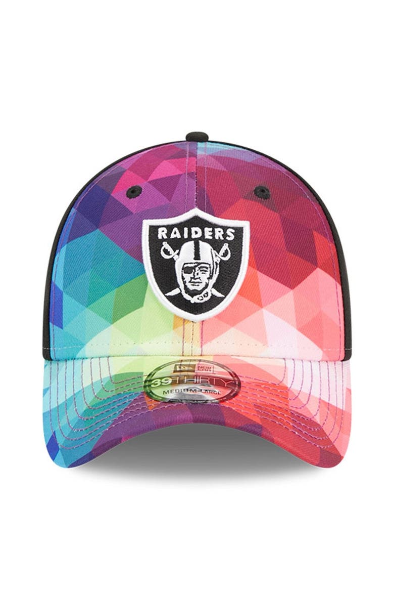 Men's New Era  Pink Las Vegas Raiders 2023 NFL Crucial Catch 39THIRTY Flex Hat, Alternate, color, Pink