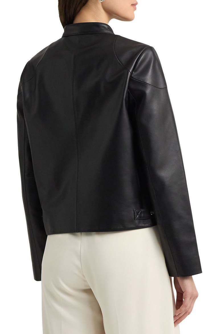 Scuba Leather Jacket, Alternate, color, BLACK