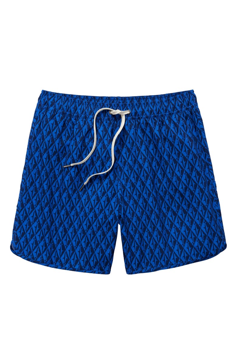 Fair Harbor Anchor Water Repellent Swim Trunks, Alternate, color, Diamond Sharks