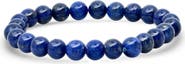 STEELTIME Men's Lapis Beaded Stretch Bracelet