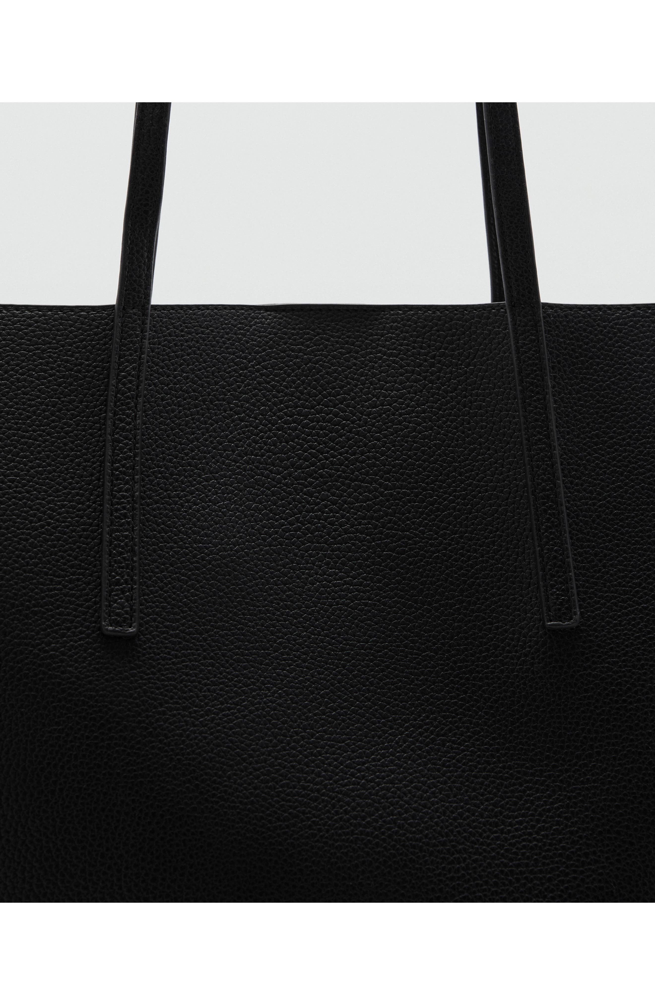 MANGO Pebble Faux Leather Shopper Bag, Alternate, color, 