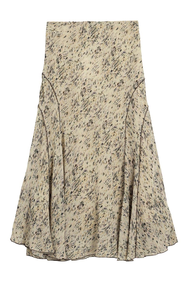 Abstract Print Midi Skirt, Alternate, color, MEDIUM BEIGE