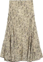 Desigual Abstract Print Midi Skirt