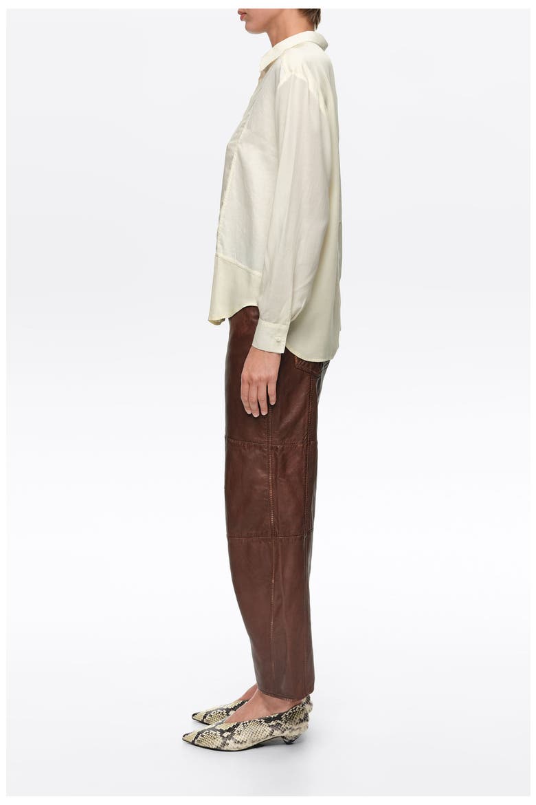 Patchwork Straight Shirt, Alternate, color, CREAM