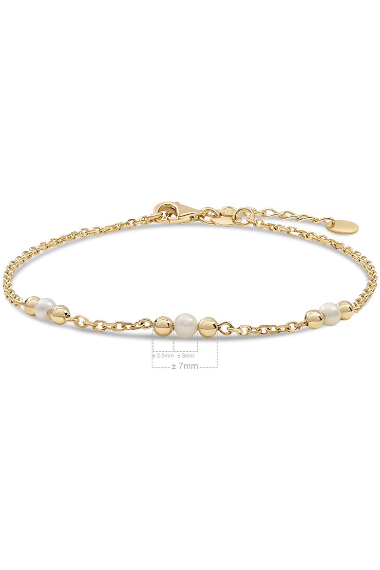 Freshwater Pearl Chain Bracelet in 14K Gold, Alternate, color, Yellow Gold
