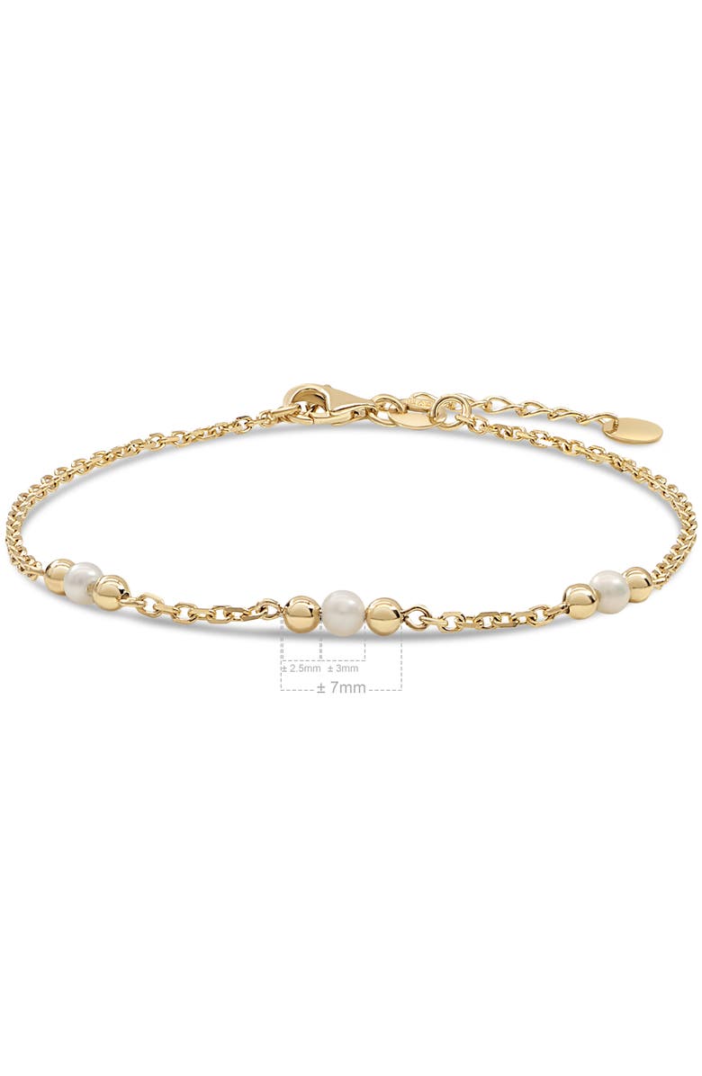DEVATA Freshwater Pearl Chain Bracelet in 14K Gold, Alternate, color, Yellow Gold