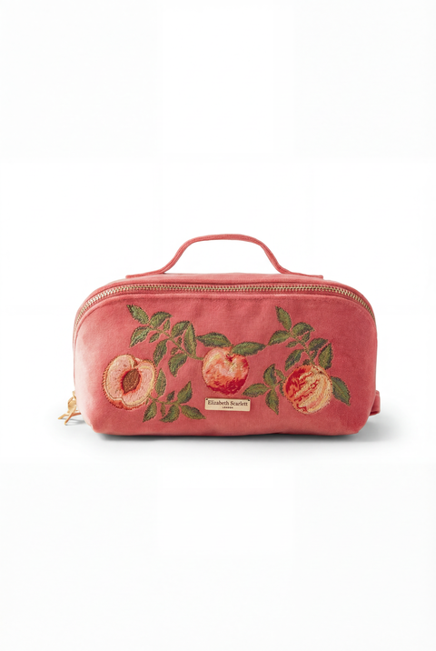 Summer Peach Open Flat Makeup Bag