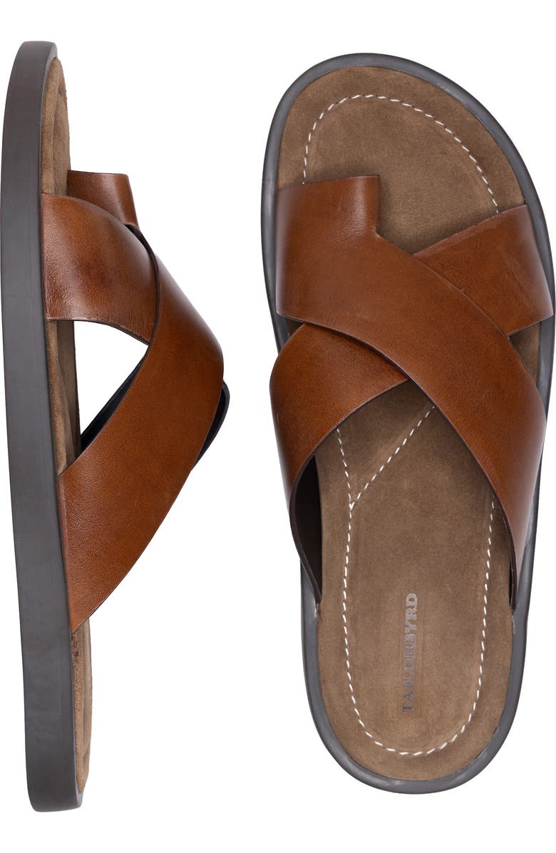 TailorByrd Hampton Leather Sandal, Alternate, color, Dark Brown