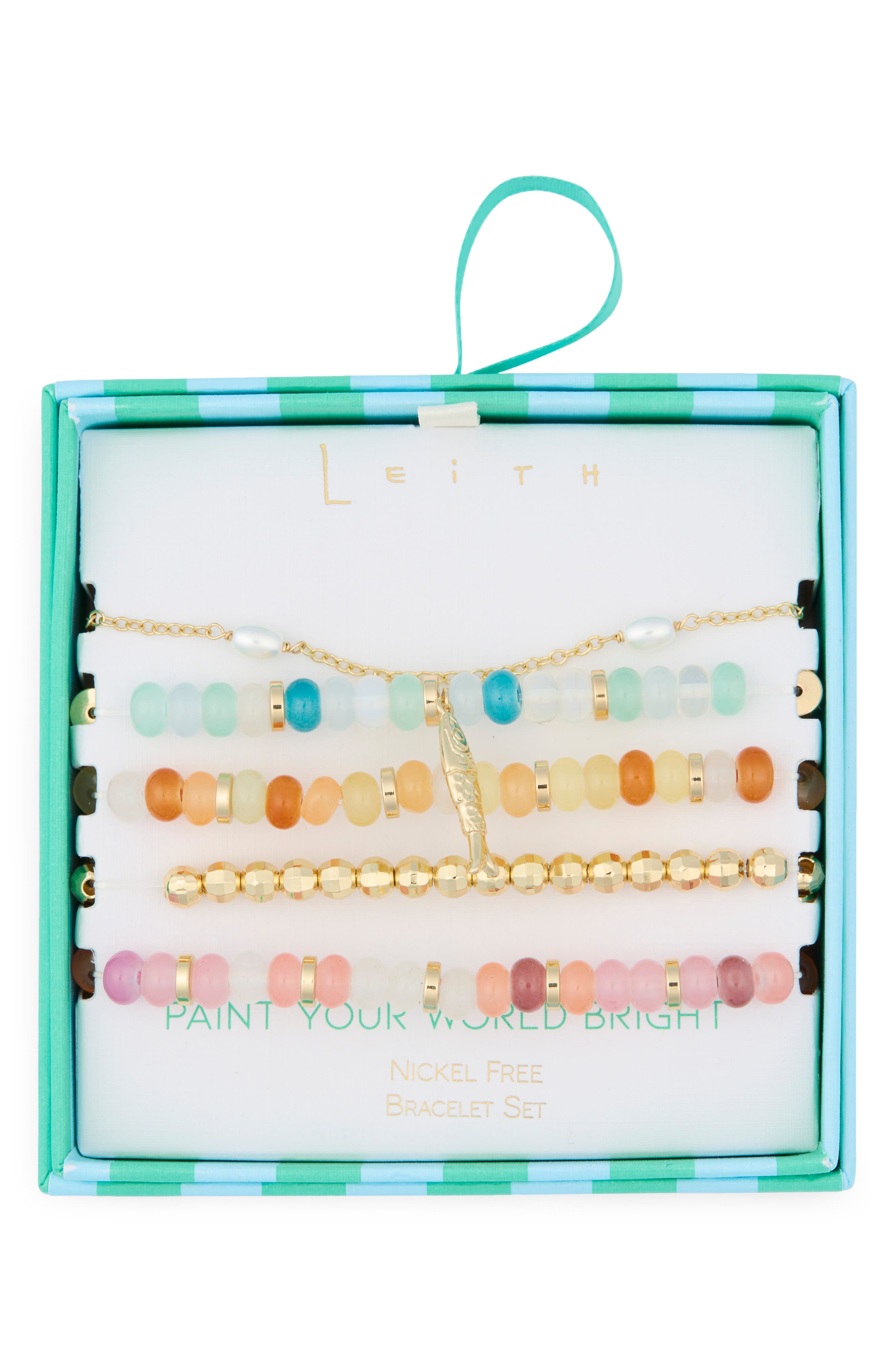 Leith 5-Pack Beaded Assorted Bracelets