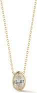 GLAZE JEWELRY Oval Cubic Zirconia Solitaire Pendant Necklace