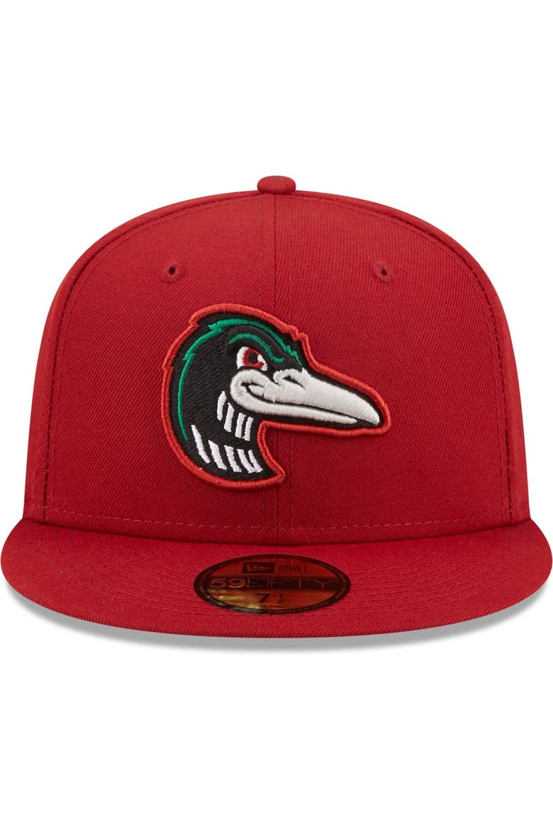 Men's New Era Red Great Lakes Loons Authentic Collection 59FIFTY Fitted Hat, Alternate, color, Red